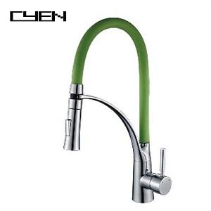 Green Popular design different color available colorful rubber round pipe deck mounted green kitchen sink Fuact 