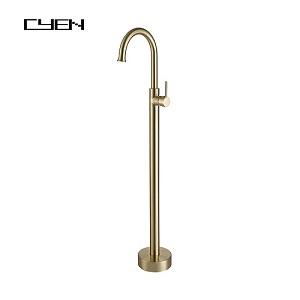 2021 Factory price simple design gold freestanding bathtub faucet