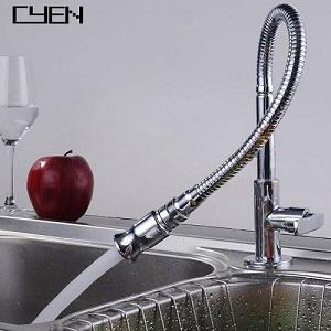 360 Degree Rotatable Water Silver Deck Mount Single Handle Kitchen Sink torneiras de cozinha 
