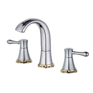 CYEN 2021 Modern Style Good Quality 59A Brass Material Dual Handle Wall Mounted Basin Taps