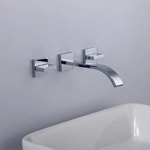 CYEN 2021 Modern Good Quality 59A Brass Material Dual Handle Wall Mounted Basin Tap