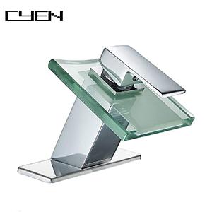 CYEN 2021 New Modern Style Temperature Sensitive 3 Colors Changes Waterfall Glass Spout Basin Faucets CYEN 2021 New Modern Style Temperature Sensitive 3 Colors Changes Waterfall Glass Spout Basin Faucets