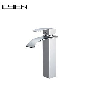 CYEN Contemporary Single Handle Deck Mounted Waterfall Bathroom Basin Faucets CYEN Contemporary Single Handle Deck Mounted Waterfall Bathroom Basin Faucets