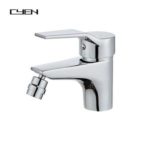 CYEN Contemporary Design Single Handle Chrome Plating Bathroom Basin Faucets