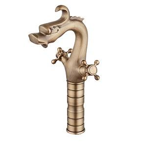CYEN Popular Good Quality Single Handle Deck Mounted Antik Brass Basin Faucets CYEN Popular Good Quality Single Handle Deck Mounted Antik Brass Basin Faucets