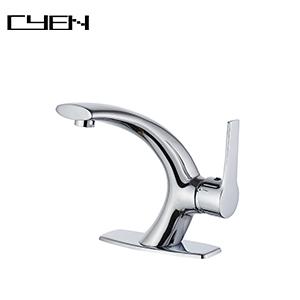 CYEN Polish Chrome Hot Cold Water Mixer Copper Body Bathroom Waterfall Wash Basin Faucets CYEN Polish Chrome Hot Cold Water Mixer Copper Body Bathroom Waterfall Wash Basin Faucets