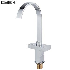 Chrome Finish Seven Shaped Body Cambered Handle Brass Body Single Hole Sink keukenkranen Chrome Finish Seven Shaped Body Cambered Handle Brass Body Single Hole Sink keukenkranen
