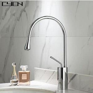 Different Heigh Artistic Chrome Single long Handle Brass Body Round Spout Deck Mounted Cylinder kitchen faucets Different Heigh Artistic Chrome Single long Handle Brass Body Round Spout Deck Mounted Cylinder kitchen faucets