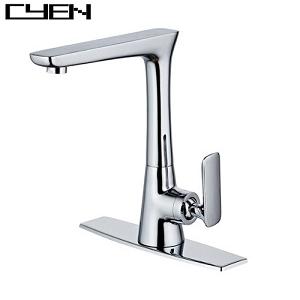European Chrome Finish Hot And Cold Water Single Lever Brass robinet de cuisine 