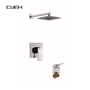 Manufacturer Price Modern Simple Minimalist Chrome Plating Concealed Shower Set