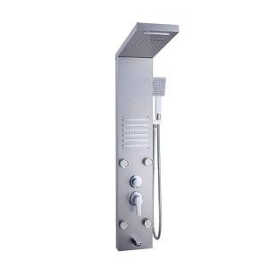 Modern Design Wall Mounted Chrome Column Body Massage System Shower Panel with Hand Sprayer Set Modern Design Wall Mounted Chrome Column Body Massage System Shower Panel with Hand Sprayer Set