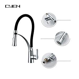 Popular Design Rubber Flexible Hose Brass Single Handle Pull-down Kitchen Faucet Popular Design Rubber Flexible Hose Brass Single Handle Pull-down Kitchen Faucet