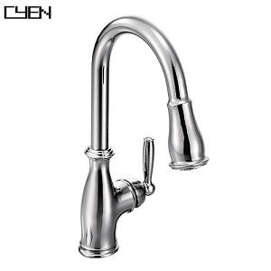 Special price high quality water saving single handle flexible kitchen faucet with pull out spray head