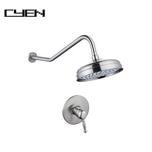Universal Tube Single Handle Cheap Antique High Pressure Wall mounted Black Round Brass Concealed Rain Shower